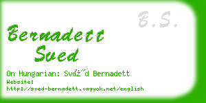 bernadett sved business card